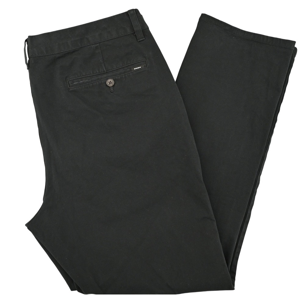 Bonobos Men 36x30 Black Chino 2.0 Tailored Pants 4-Way Stretch Workwear Casual